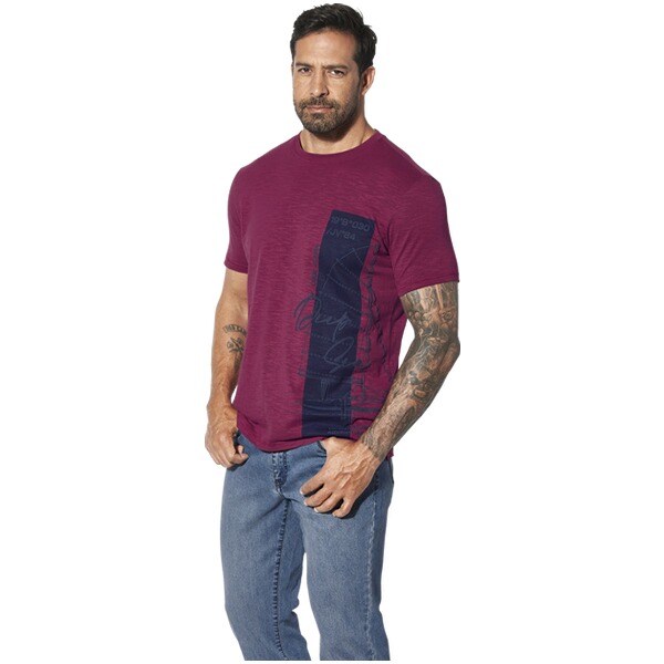 Thumbnail - T-Shirt BALJAN dunkelrot