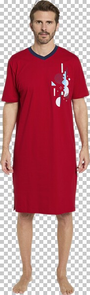 Thumbnail - Doppelpack Nachthemd VIERTO rot dunkelblau