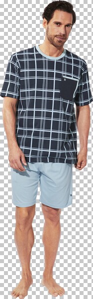 Thumbnail - Kurzer Schlafanzug LEANDOR blau