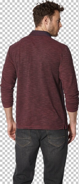 Thumbnail - Langarm-Poloshirt ZUPATERRI dunkelrot