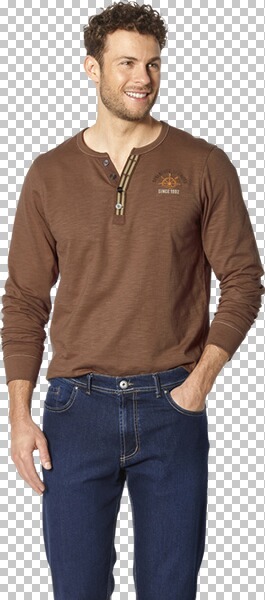 Thumbnail - Langarmshirt DANIVECCI braun