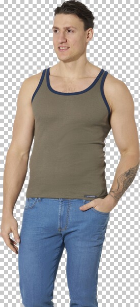 Thumbnail - 2er Pack Unterhemd WITOLD silbergrau oliv