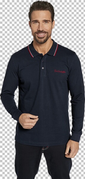 Thumbnail - Doppelpack Langarm-Poloshirt TEUVO dunkelblau