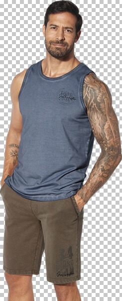 Thumbnail - Doppelpack Tanktop MIKJAN blau grau