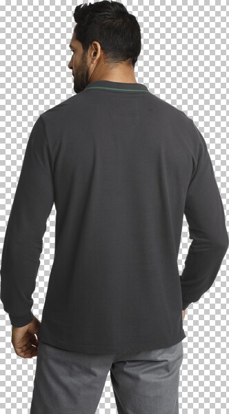 Thumbnail - Langarm-Poloshirt ELLIS grau dunkelgrau