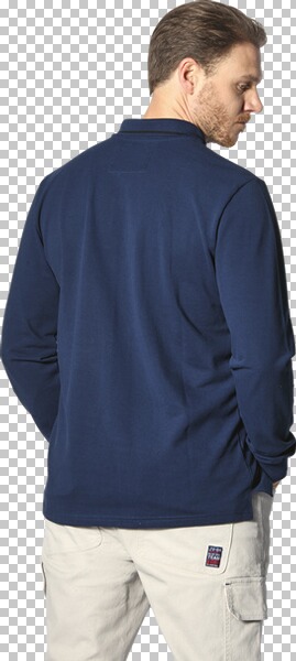 Thumbnail - Langarm-Poloshirt ELLIS royalblau