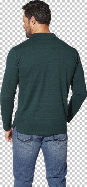 Thumbnail - Langarm-Poloshirt MAKSE dunkelgrün