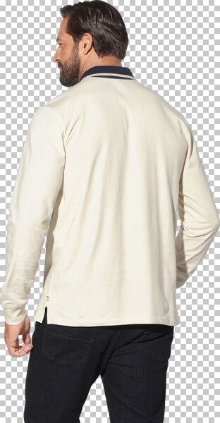 Thumbnail - Langarm-Poloshirt OLSLAND wollweiß