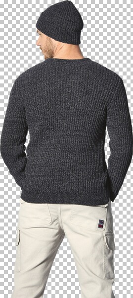 Thumbnail - Pullover mit Mütze RONAI dunkelgrau