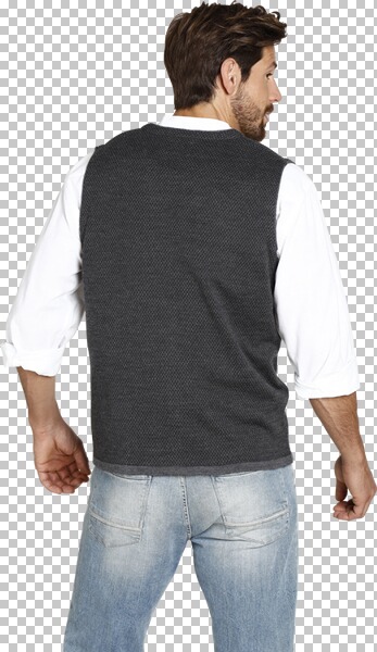 Thumbnail - Strickweste TANE dunkelgrau grau