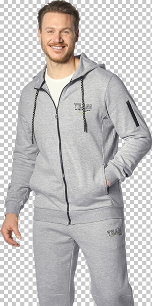 Thumbnail - Sweatjacke ODGRIM silbergrau