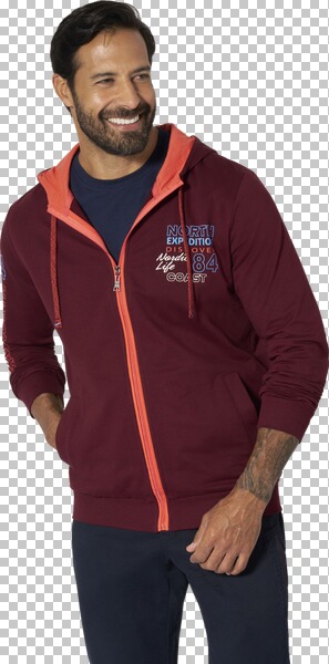 Thumbnail - Sweatjacke RODERICH dunkelrot