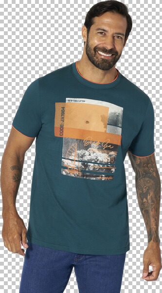 Thumbnail - T-Shirt HAKEJAN petrol