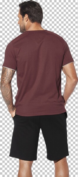 Thumbnail - T-Shirt NANTE dunkelrot