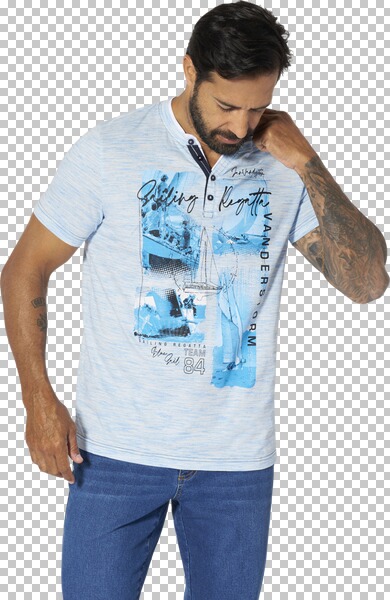 Thumbnail - T-Shirt TJELVAR hellblau