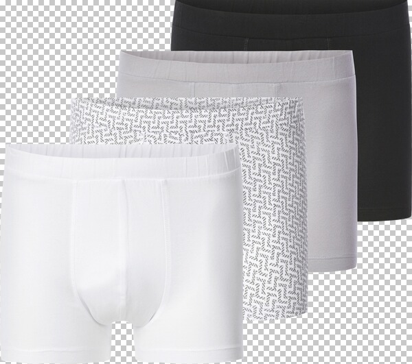 4er Pack Boxershorts VILLORA weiß schwarz grau