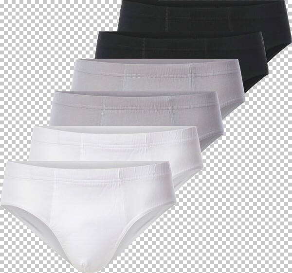6er Pack Sportslip VERANETTI weiß schwarz grau