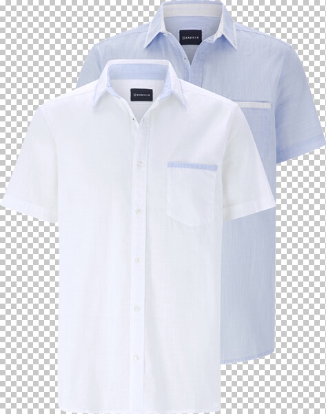 Doppelpack Hemd THARIN weiß hellblau
