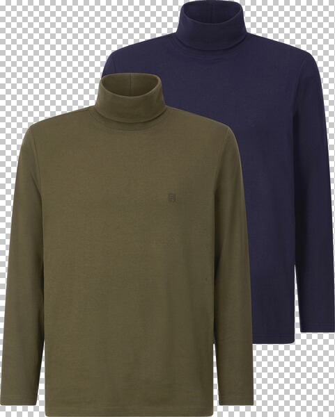 Doppelpack Langarmshirt ULOR dunkelblau oliv