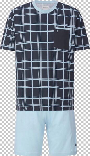 Kurzer Schlafanzug LEANDOR blau