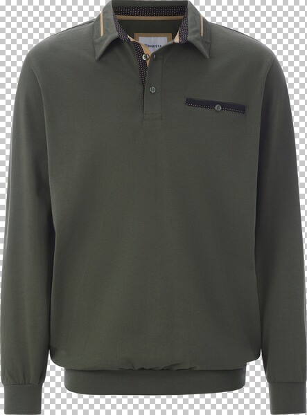 Langarm-Poloshirt DOROCASTI oliv