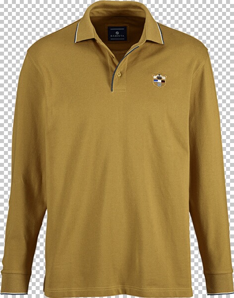 Langarm-Poloshirt MILANVETZO dunkelgelb
