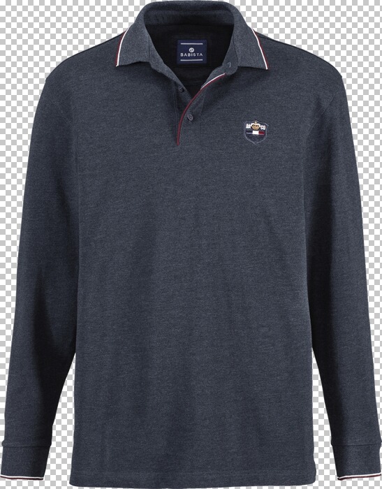 Poloshirt met lange mouwen MILANVETZO donkerblauw melange online