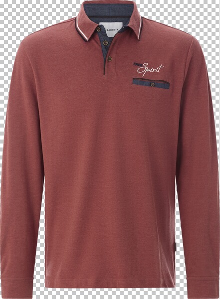 Langarm-Poloshirt VITORIO rot