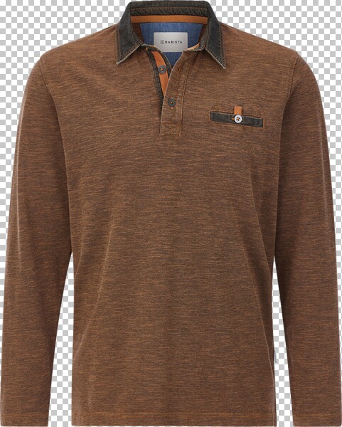 Langarm-Poloshirt ZUPATERRI orange