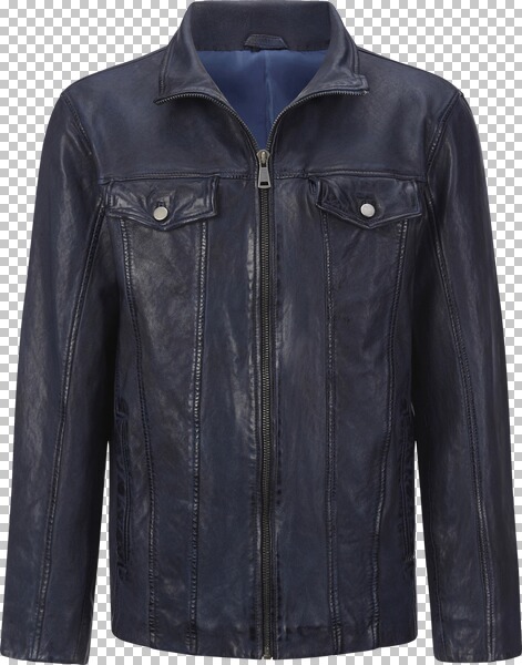 Lederjacke BELLINIRO dunkelblau