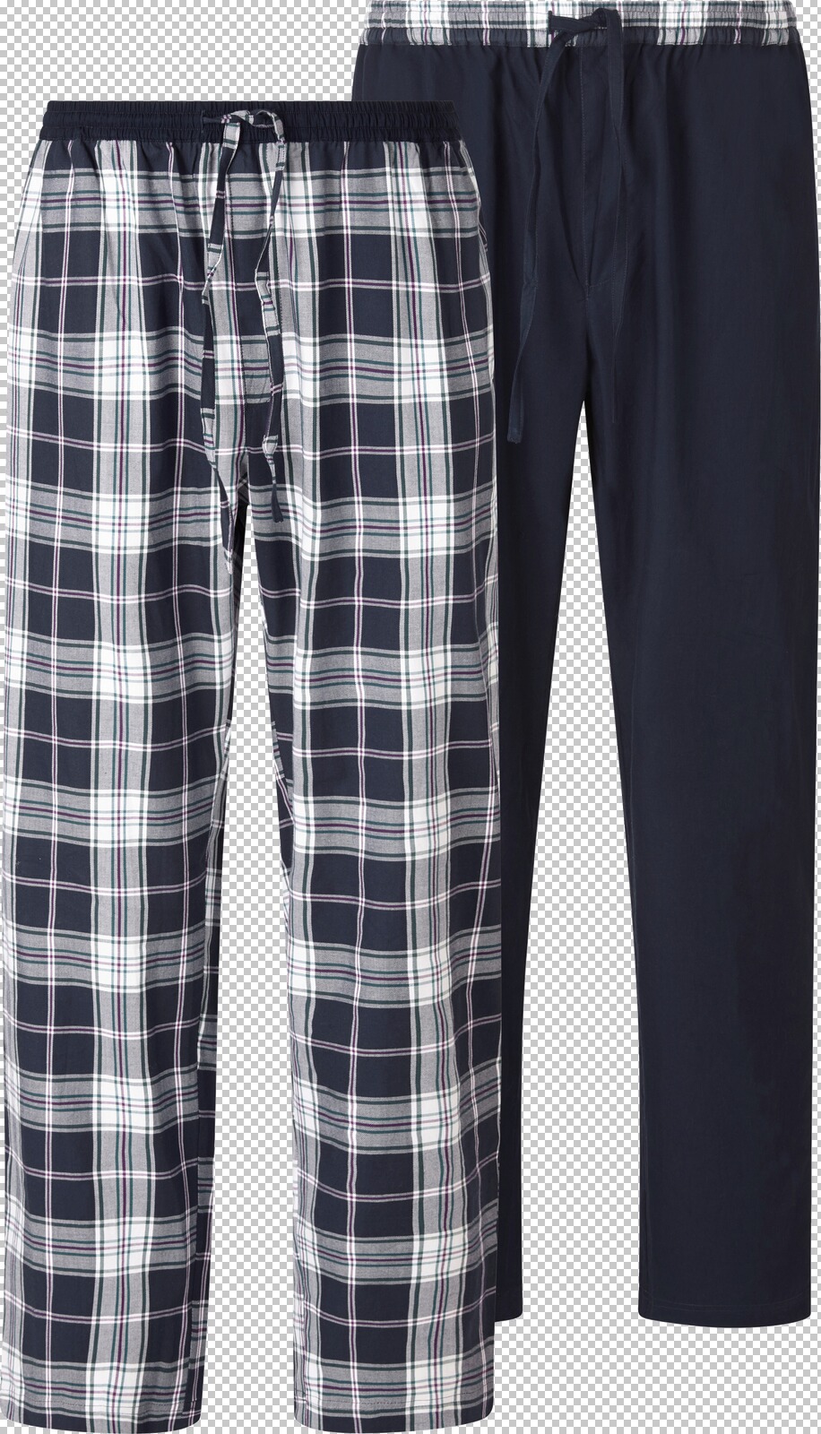 Jan Vanderstorm 2er Pack Schlafhose RAWALD dunkelblau kariert