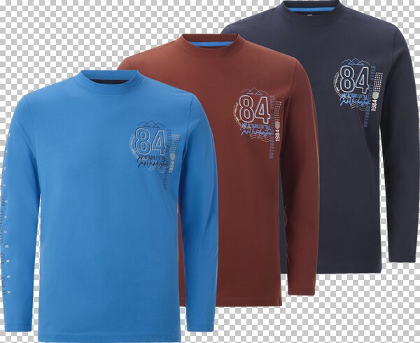 3er Pack Langarmshirt NORGARD dunkelblau
