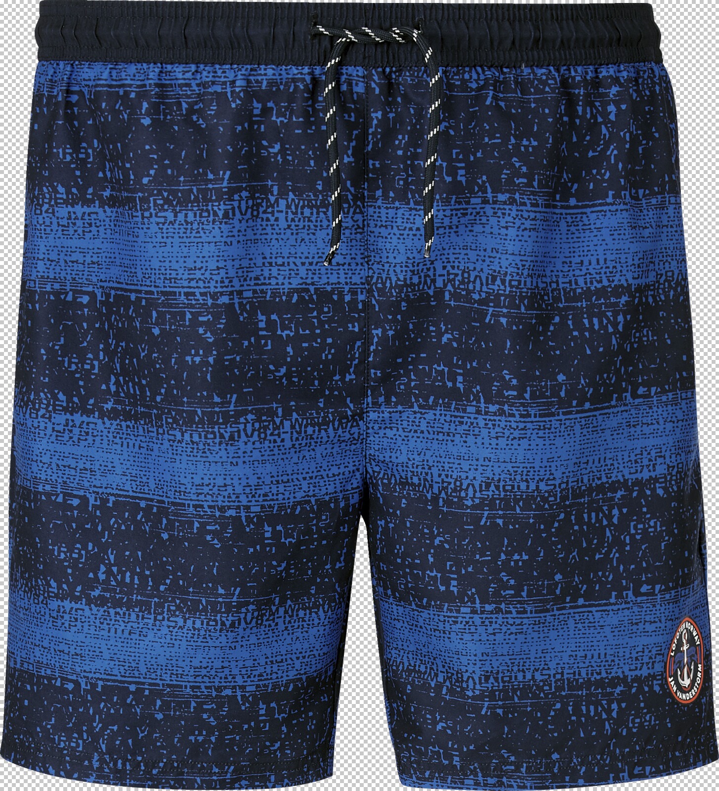 Jan Vanderstorm Badeshorts SEMION dunkelblau gemustert