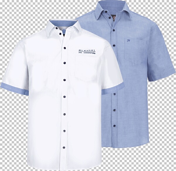 Doppelpack Hemd EVIN blau weiß hellblau