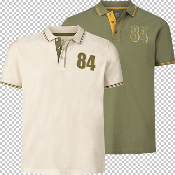 Doppelpack Poloshirt BERAU wollweiß