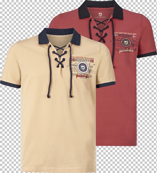 Doppelpack Poloshirt ELJAR hellrot
