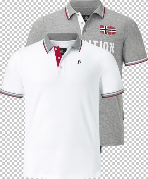 Doppelpack Poloshirt JOHAN grau