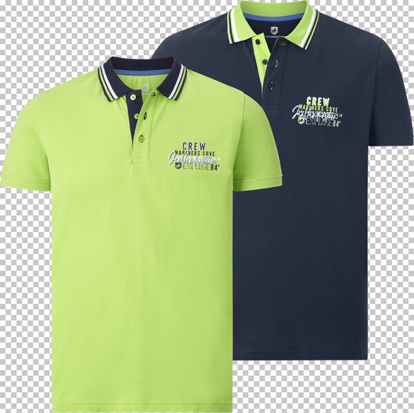 Doppelpack Poloshirt TEOFIL dunkelblau hellgrün