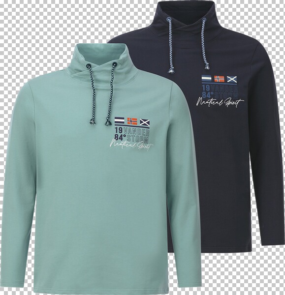 Doppelpack Sweatshirt LARSVIK dunkelblau petrol