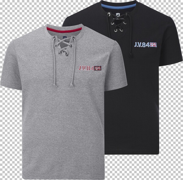 Doppelpack T-Shirt MAYKO grau schwarz