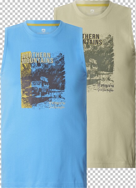 Doppelpack Tanktop KEROR oliv blau