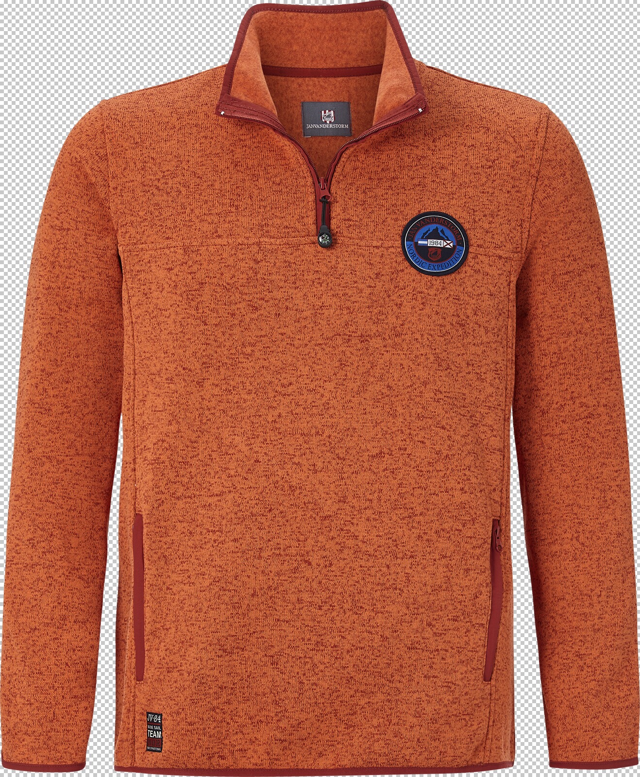 Jan Vanderstorm Fleece-Sweatshirt DAUBE orange melange