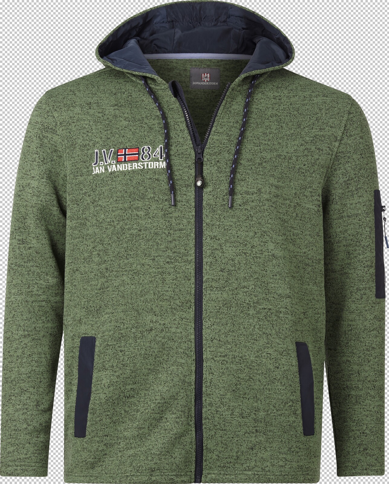 Jan Vanderstorm Fleecejacke ASVA grün melange