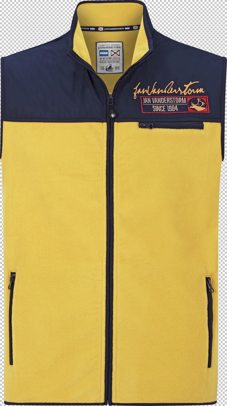 Jan Vanderstorm Fleeceweste VILEM gelb