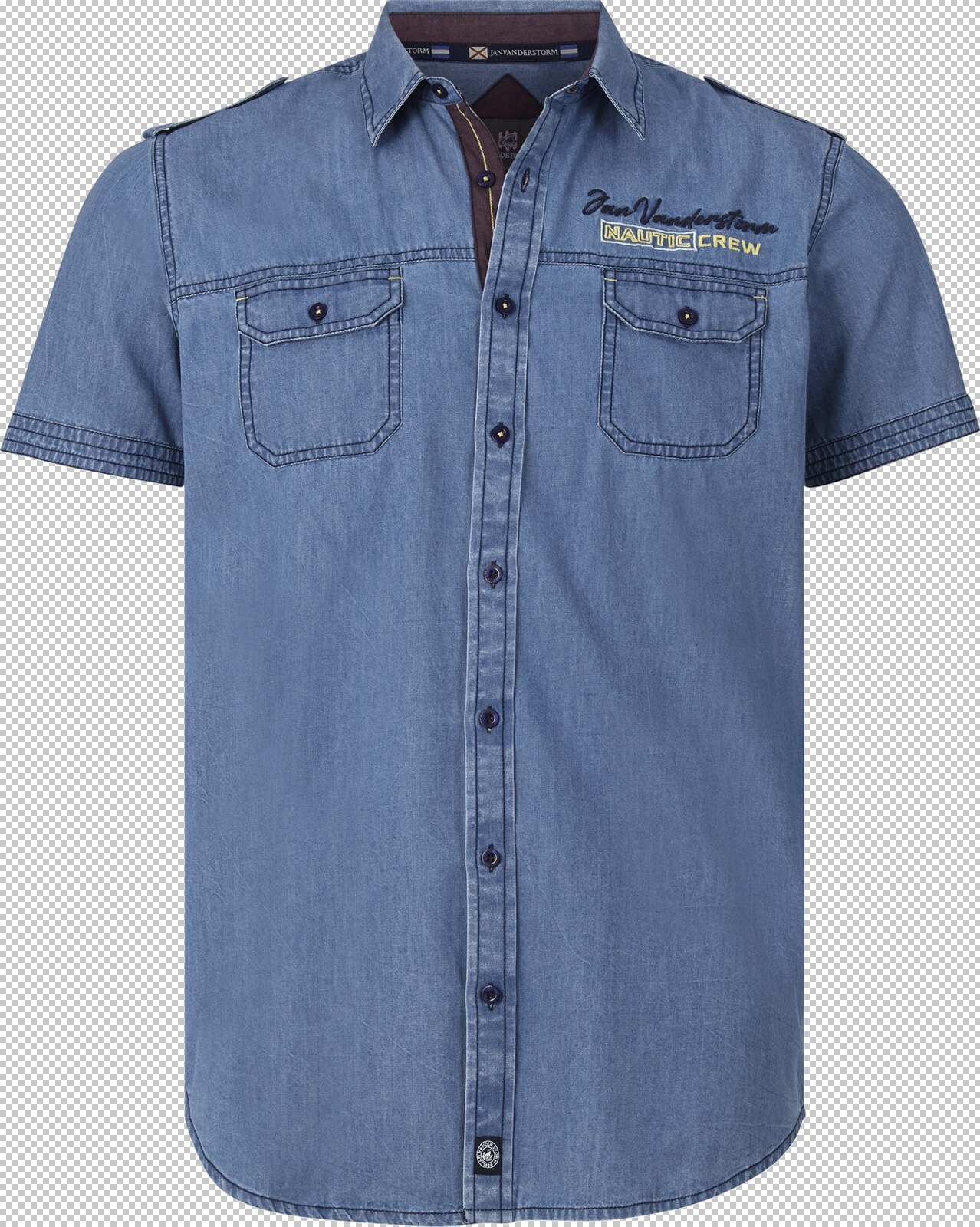 Jan Vanderstorm Jeanshemd LORENSIUS blau