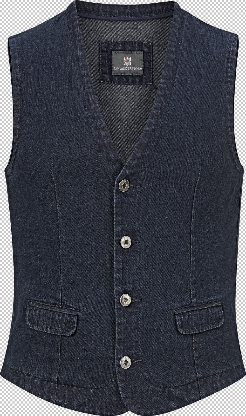 Jan Vanderstorm Jeansweste VALFRID dunkelblau