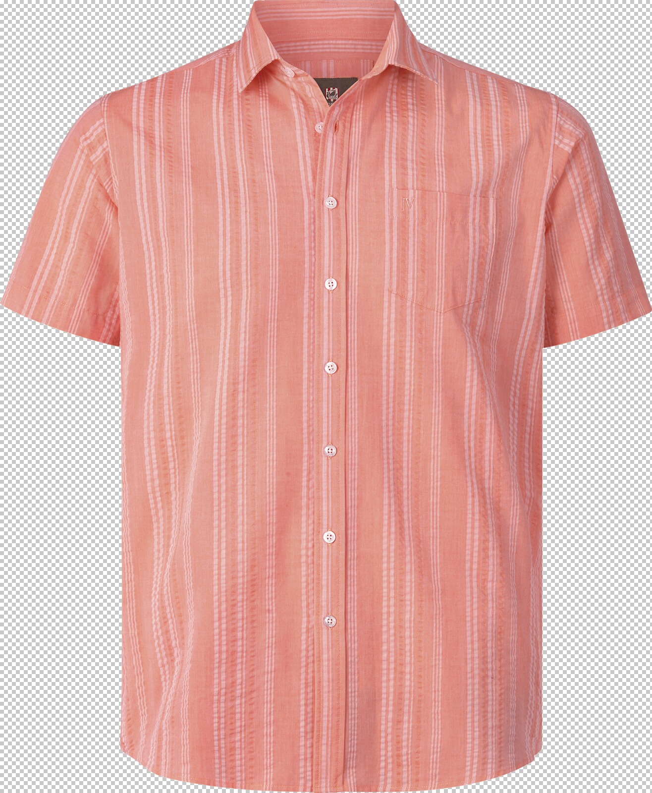 Jan Vanderstorm Kurzarmhemd HILDEMAR orange