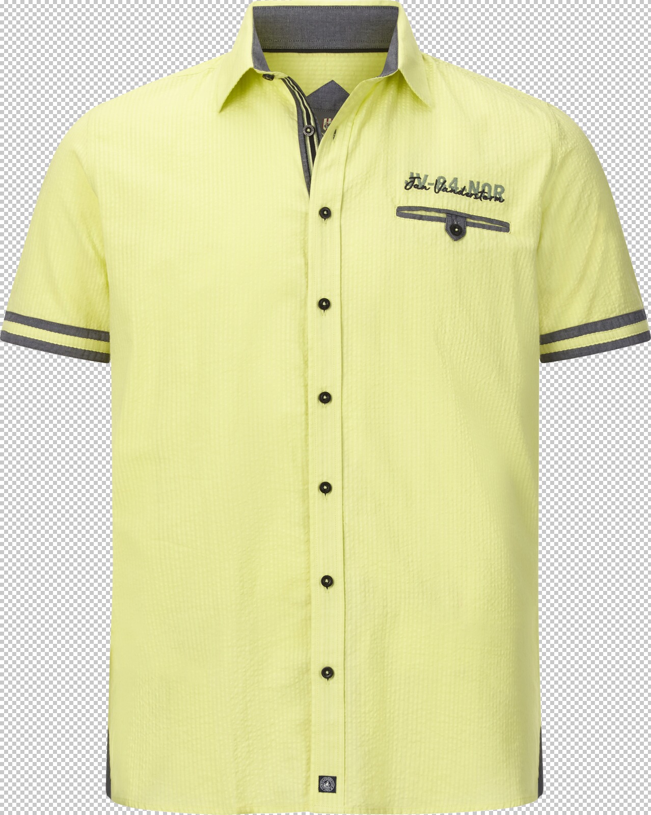 Jan Vanderstorm Kurzarmhemd MAWENS gelb