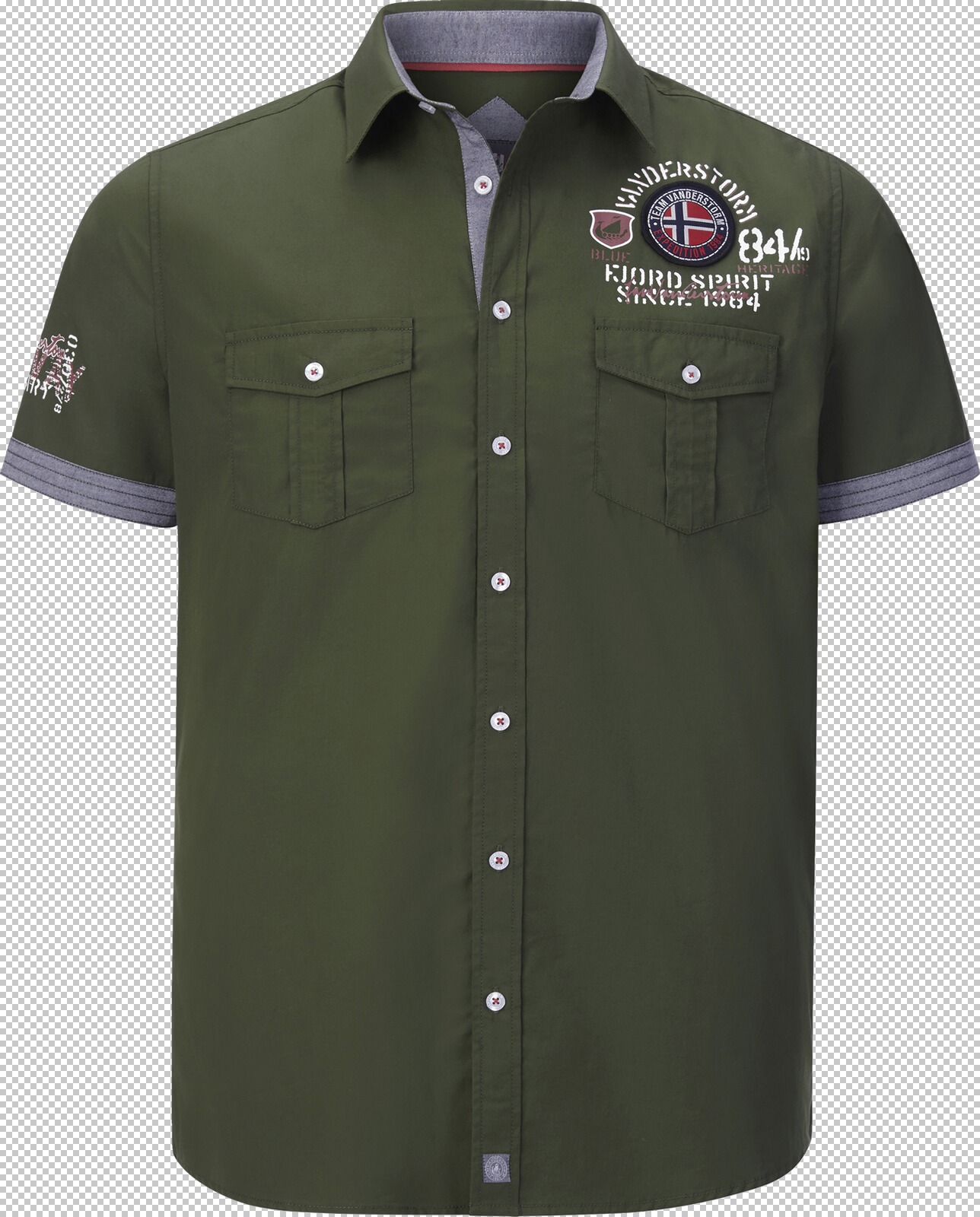 Jan Vanderstorm Kurzarmhemd SNOFRED oliv