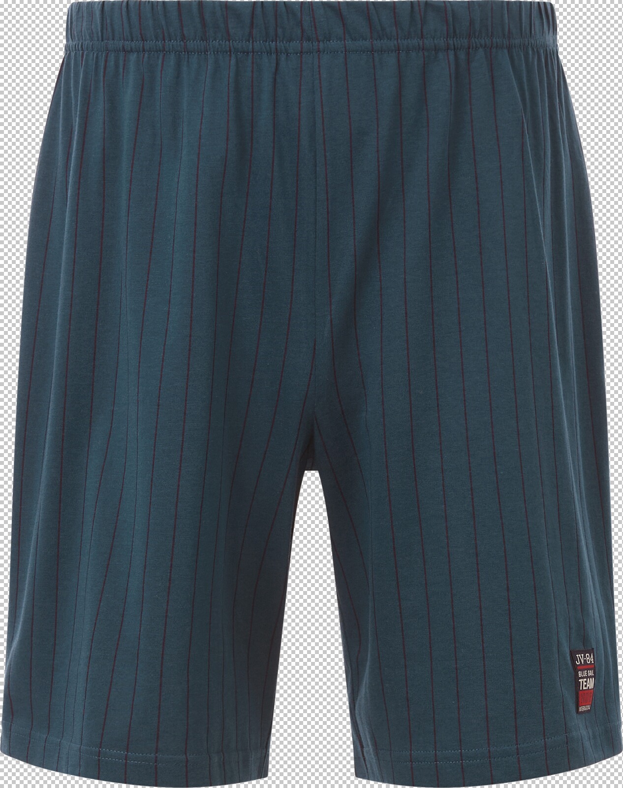 Jan Vanderstorm Kurze Schlafhose BARO petrol gestreift